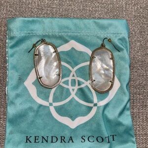 Kendra Scott Gold and White Pearl Earrings